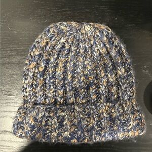 Baby GAP Marled Blue and Tan Knit Beanie